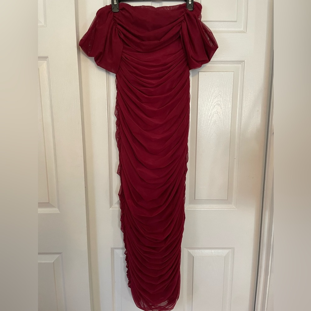 Missguided Ruched Midi Dress